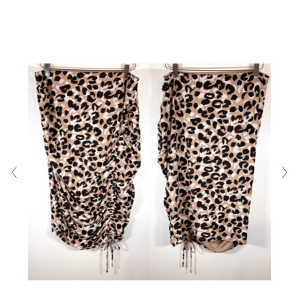 Calvin Klein Leopard Print Midi Skirt - Picture 5 of 8